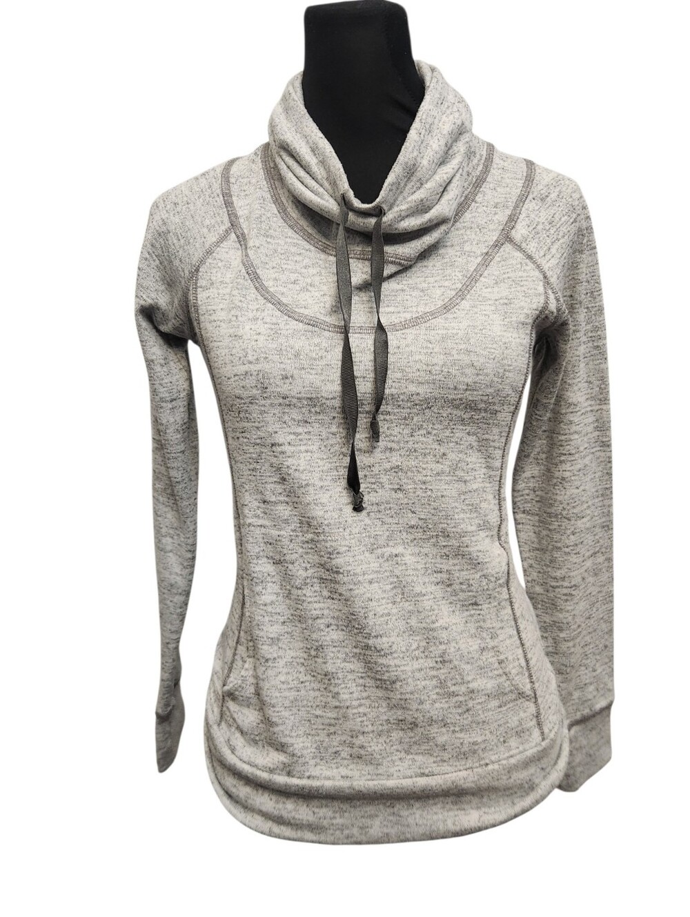 Kuhl Knit Top Womens XS Gray Funnel Neck Long Sleeve Athletic Shirt